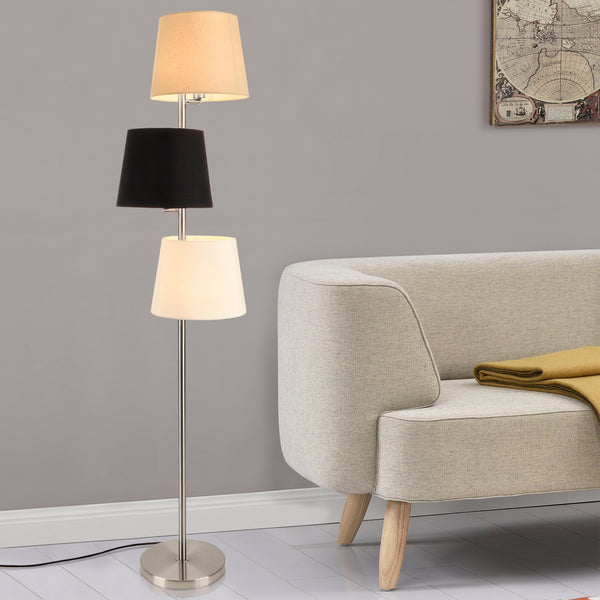 Lámpara de pie Braga 149 cm 3xE14 Máx. 40W lux.pro