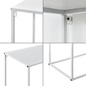 Mesa consola Aiora 95x110x32cm Metal Blanco [en.casa]