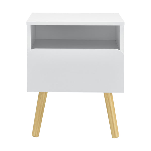 Mesita de noche Dargaville 50x40x34 cm Blanco en.casa