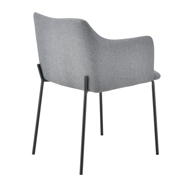 Sillón tapizado con reposabrazos Textil Gris en.casa