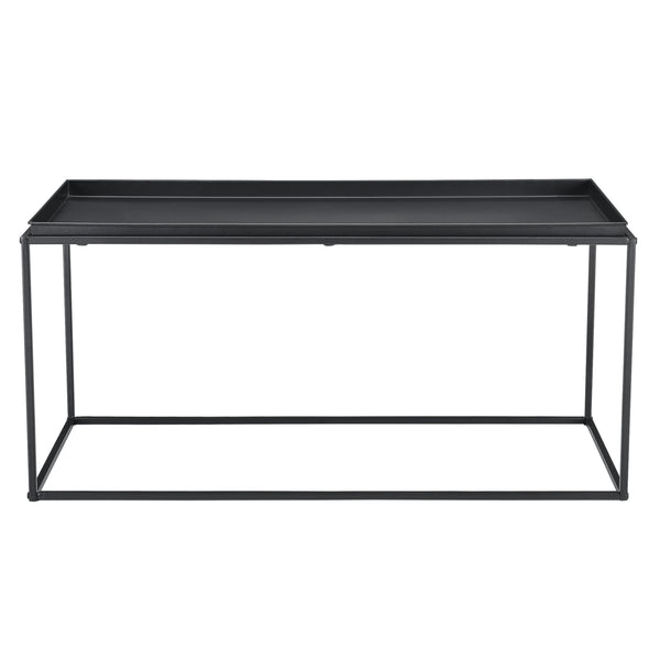 Mesa de centro Nyker 47x100x50 cm Diseño industrial Negro en.casa
