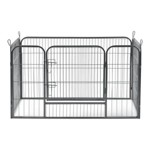 Parque para cachorros 125x85x70 cm acero plata pro.tec