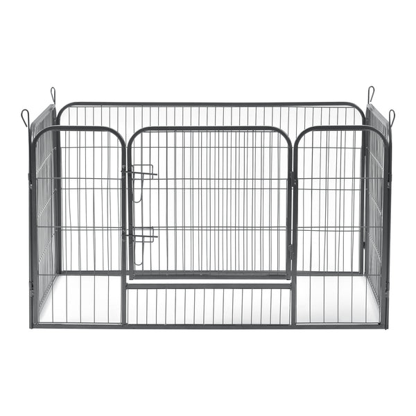 Parque para cachorros 125x85x70 cm acero plata pro.tec