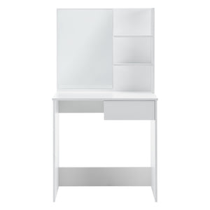 Tocador Rustenburg 141x75x40 cm con espejo y cajón Blanco en.casa
