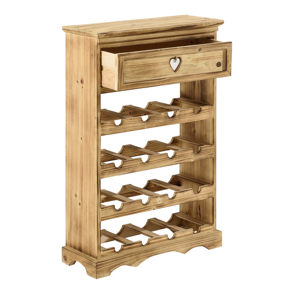 Estante para vino Mosel 86x55x22 cm para 16 botellas con cajón en.casa
