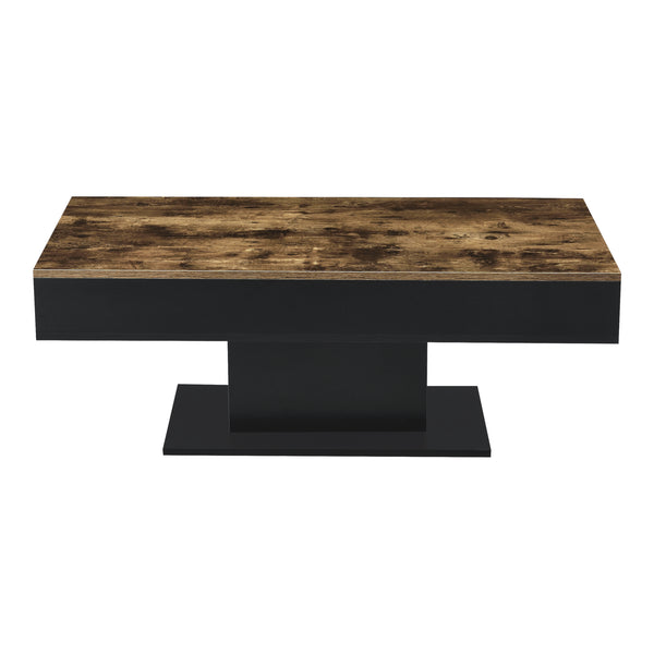 Mesa de centro Lünen aspecto madera/negro [en.casa]