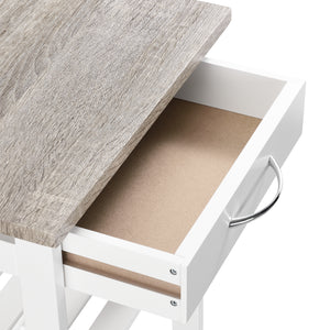 Carro de Servicio Biel 3 Estantes Cajón 76x37x37cm - [en.casa]