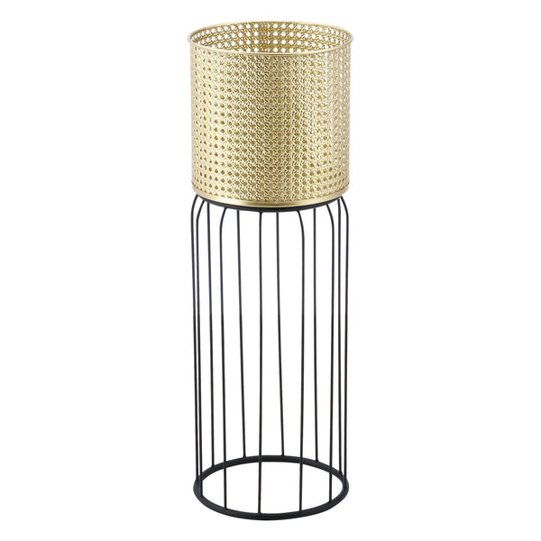 Soporte para macetas Maaseik de 2 piezas Negro-Dorado en.casa