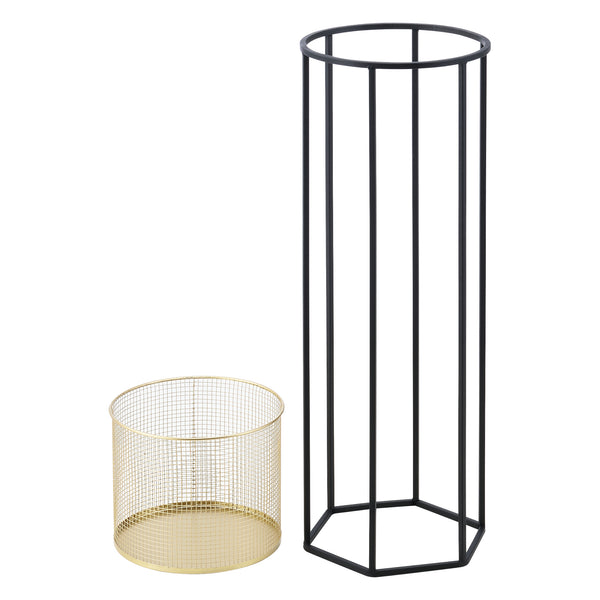 Soporte para macetas Malgedem 2 piezas Negro-Dorado en.casa