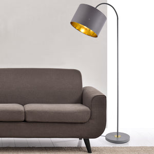 Lámpara de pie Toledo 173cm 1xE27 Metal Gris lux.pro
