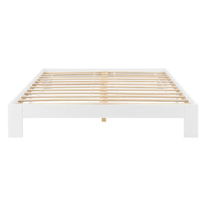 Cama de madera Raisio con colchón de espuma fría varios colores y tamaños en.casa
