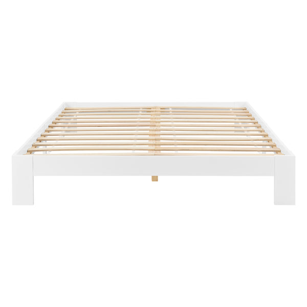 Cama de madera Raisio con colchón de espuma fría varios colores y tamaños en.casa