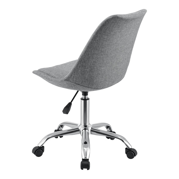 Silla de oficina Atherton 83-93x48x55 cm Gris claro [en.casa]
