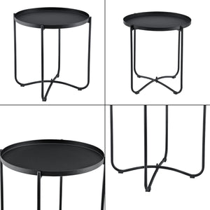 Mesa con 2 sillas Älvkarleby negra en.casa