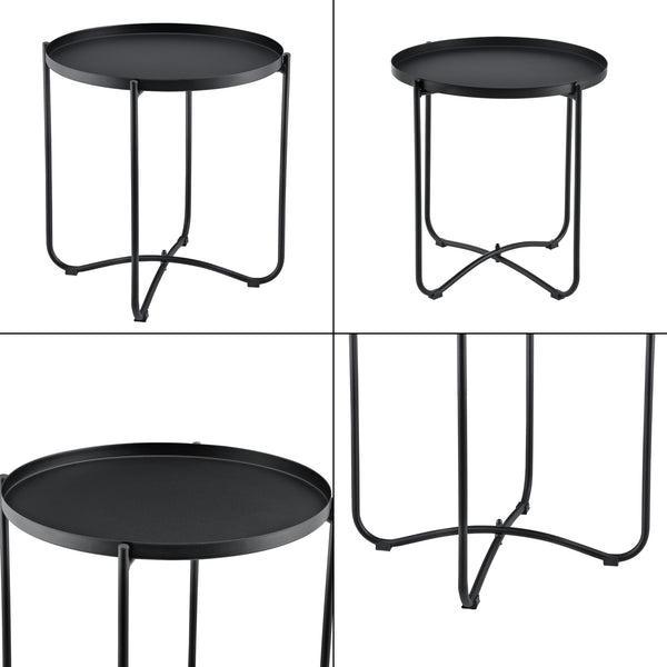 Mesa con 2 sillas Älvkarleby negra en.casa