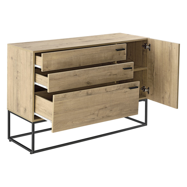 Aparador Hylte 115x40x79cm en aspecto de roble en.casa