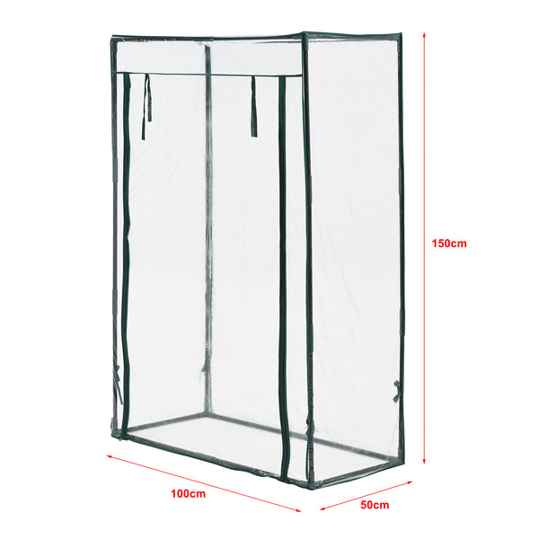 Invernadero para tomates Terzigno 100x50x150cm Transparente [en.casa]