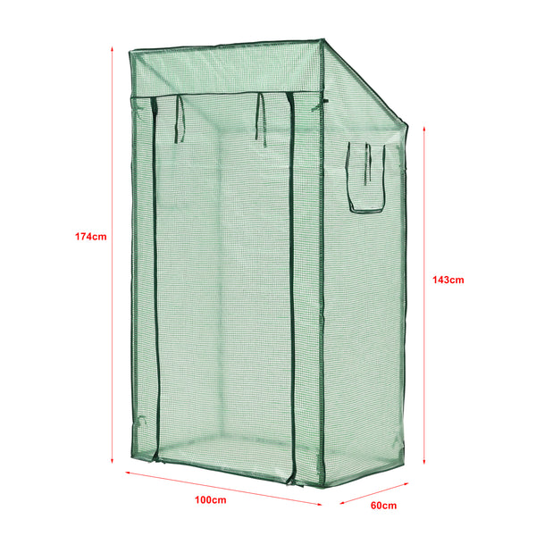 Invernadero para tomates Marzano 100x60x174cm Verde [en.casa]