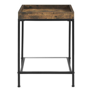 Mesa auxiliar Mariefred 55x40x40cm con estante Tono de madera oscura [en.casa]