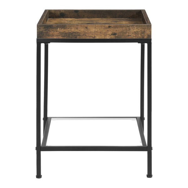 Mesa auxiliar Mariefred 55x40x40cm con estante Tono de madera oscura [en.casa]