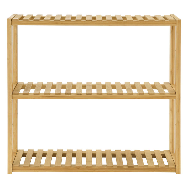Estantería de bambú Örnsköldsvik 60x15x54cm Madera natural [en.casa]