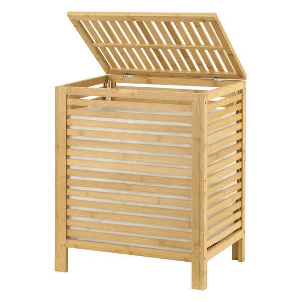 Cesto de ropa de bambú Skövde [en.casa]