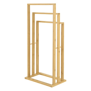 Soporte para toallas de bambú Rana 40x24x82 cm [en.casa]