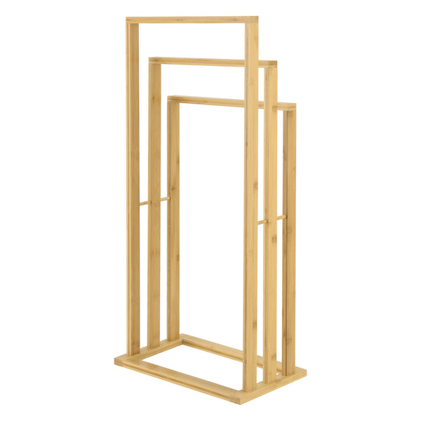 Soporte para toallas de bambú Rana 40x24x82 cm [en.casa]