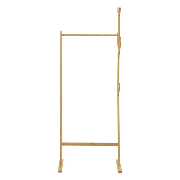 Perchero de bambú Nordreisa 65x40x170cm [en.casa]