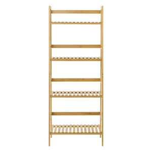 Estantería de escalera de bambú Vinje 48x32x123cm [en.casa]