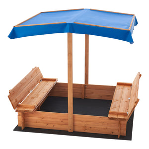 Caja de arena Kellenhusen con techo 120x120x120cm [en.casa]