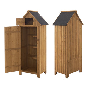 Armario para dispositivos Ottrott 179x77x54cm Almacén de leña Estantería para leña [en.casa]