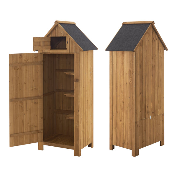 Armario para dispositivos Ottrott 179x77x54cm Almacén de leña Estantería para leña [en.casa]