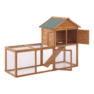 Casa para conejos Kelkheim 110x160x61cm madera de abeto [en.casa]