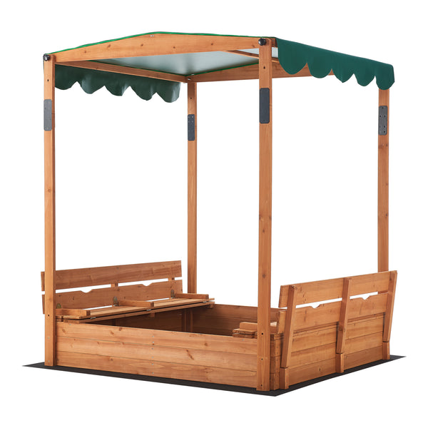 Caja de arena Pitsunda con techo ajustable en altura 145x118x118cm [en.casa]