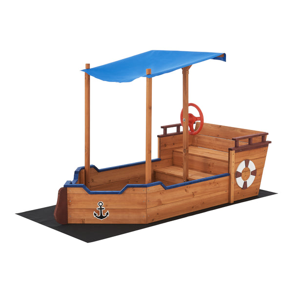 Caja de arena Grömitz barco de vela 103x160x78cm [en.casa]