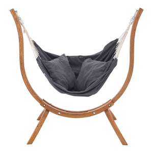 Silla colgante Grevena 155x106x143cm Gris oscuro [en.casa]