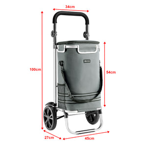Carrito de compras Namborn 41 litros hasta 20 kg Gris oscuro [en.casa]