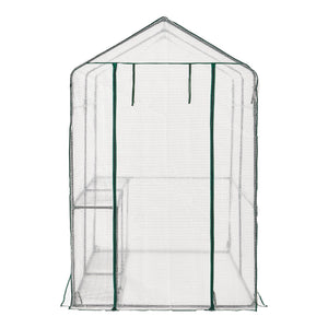 Invernadero Oosterhout con estantes 120x186x190cm Transparente [en.casa]