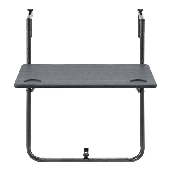 Mesa colgante Badolato 83,5x60x60 cm Cuadrada Gris oscuro [en.casa]