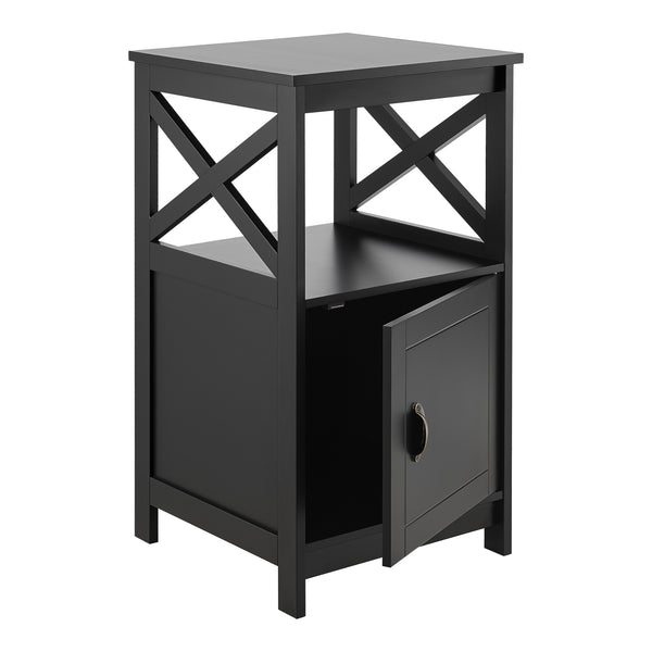 Mesa auxiliar Utajärvi Mesa de café 74x40x40cm Mesa de centro negra [en.casa]