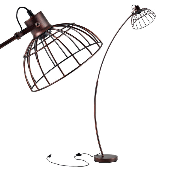 Lámpara de pie Portsmouth marrón óxido [lux.pro]