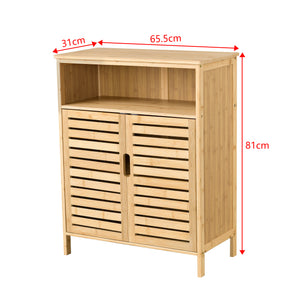Armario de baño de bambú Eslöv 81x65,5x31 cm [en.casa]
