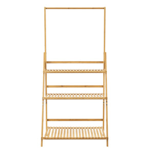 Escalera para plantas Brändö de 3 niveles 144 x 70 x 39,5 cm Bambú [en.casa]