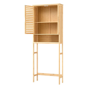 Armario de baño Geta 170 x 66 x 23 cm Bambú [en.casa]