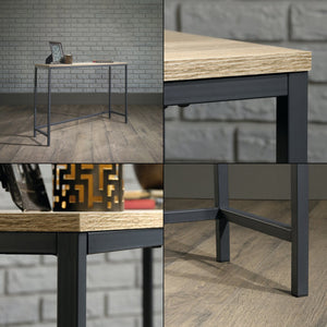 Mesa consola Kronoby 80 x 100 x 30 cm Negro/Aspecto madera [en.casa] TR