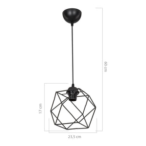Lámpara colgante Brentwood E27 Metal Negro [lux.pro]