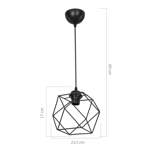 Lámpara colgante Brentwood E27 Metal Negro [lux.pro]