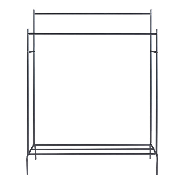 Perchero Bramming con dos barras para ropa 147 x 116 x 54 cm Negro [en.casa]