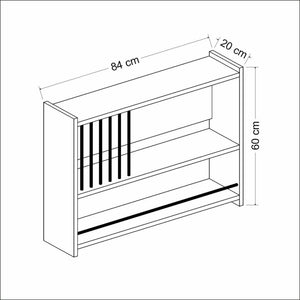 Estantería de pared Helsingør con 3 estantes Blanco [en.casa]